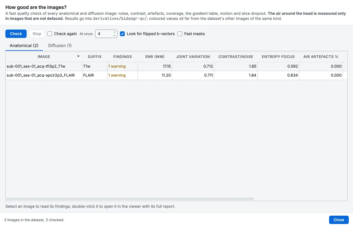 Tools, Quality check over the whole dataset: each anatomical image with its findings.