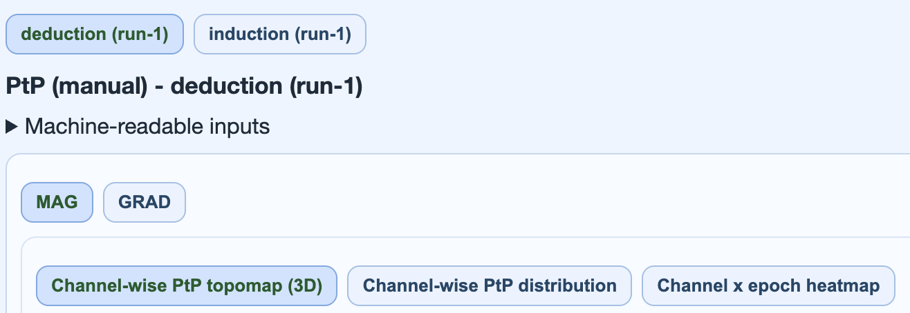 PtP tab subtabs